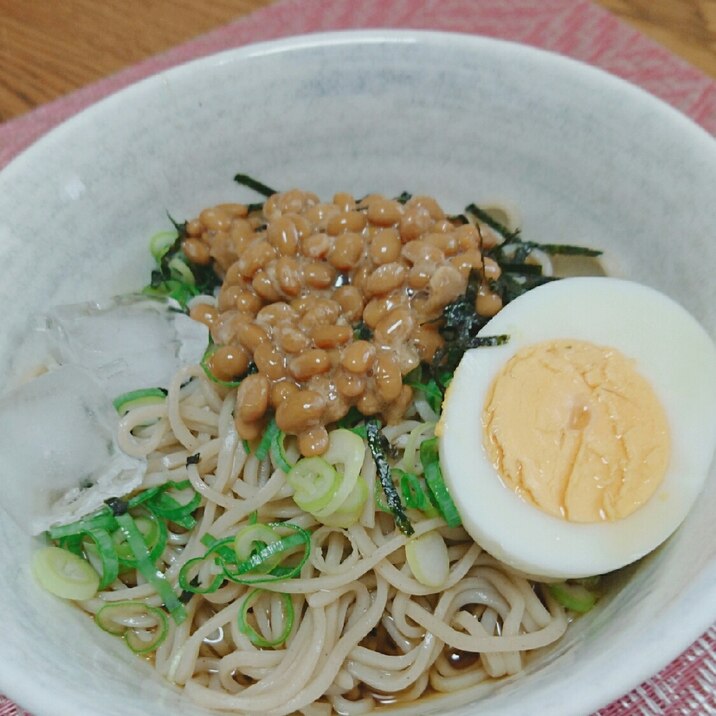 流水めんで簡単に♪冷やし納豆ソバ♪